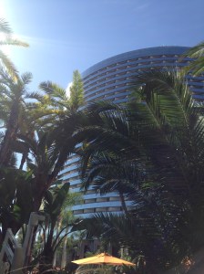 Our hotel from pool-side.
